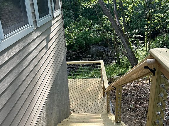Outside stairs leading to lower level deck