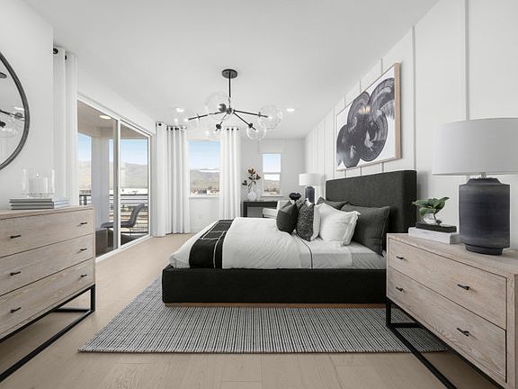 Primary bedroom suite with private deck