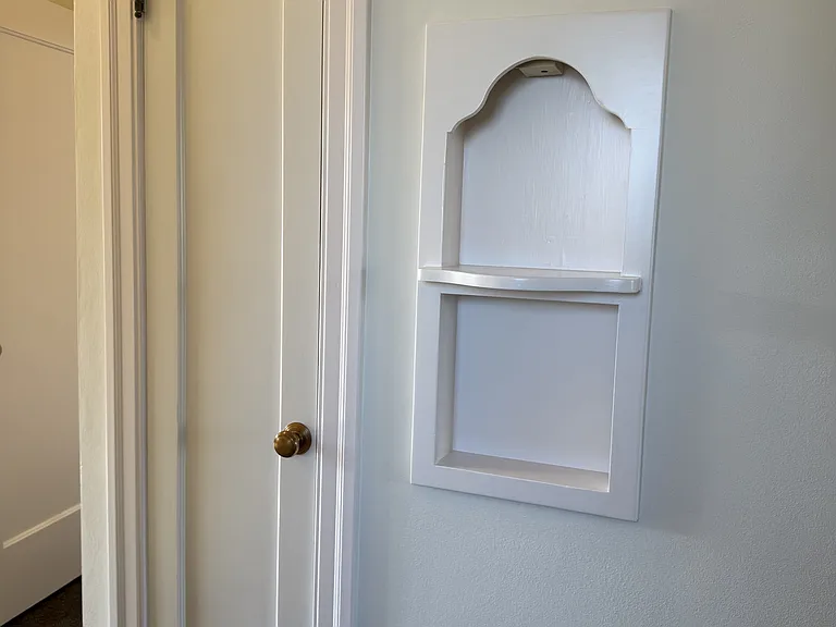 Hall closet and phone nook