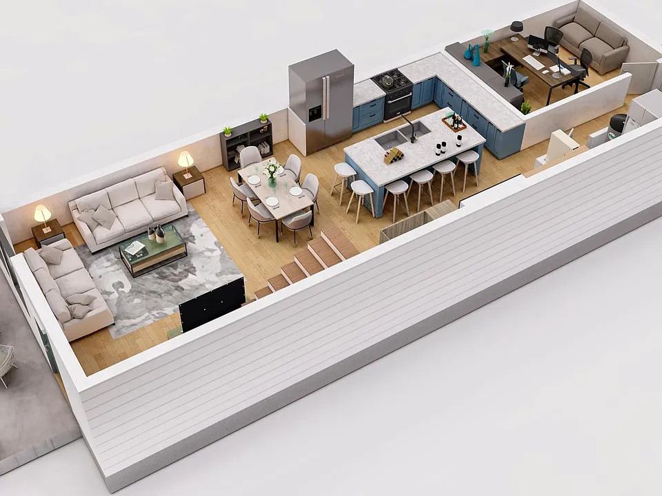First Floor with Patio View