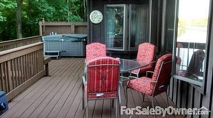 Private deck, view of river!
						:
						Hot tub is negotiable.