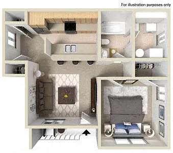 Floor plan 1 Bedroom