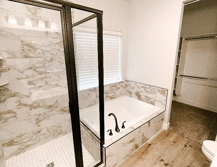 Master Tile Shower and Tub