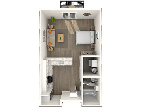 Floor plan Studio 0x1 490-502 SF