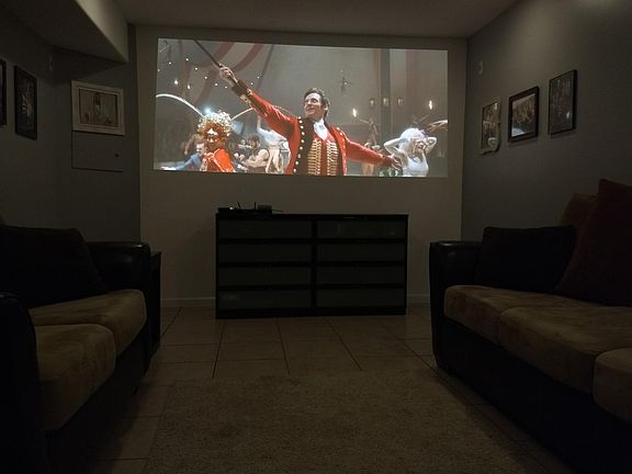 Wired for ceiling mount projector and surround sound