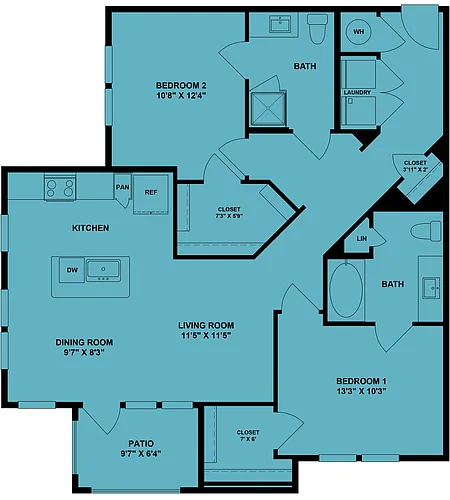 Floor plan B1-Magnolia Accessible