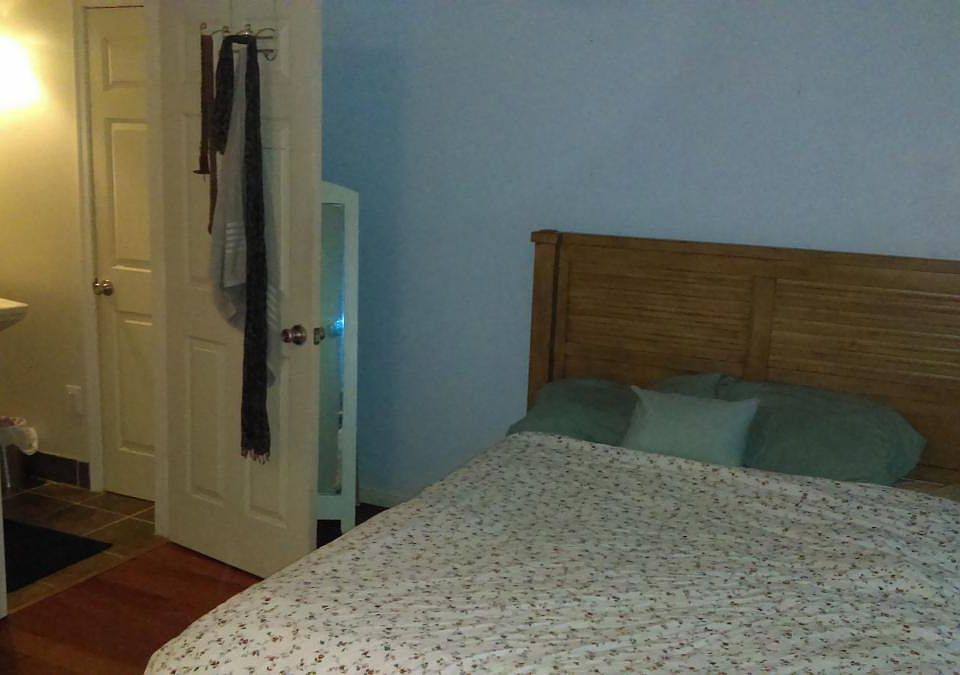 Bedroom with master bath