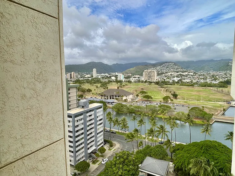 View of Ala Wai Canal from living room