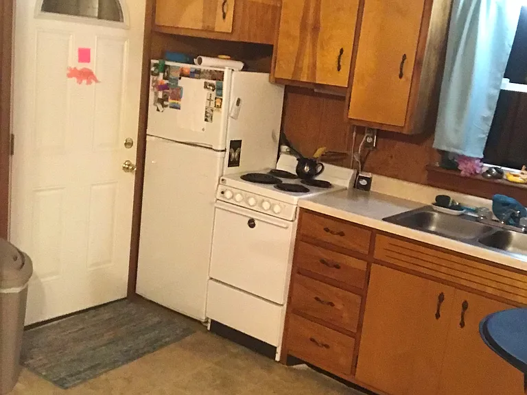 kitchen, front door