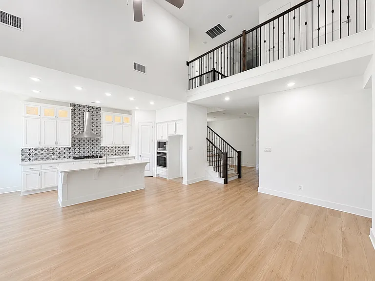 Living room with Kitchen view