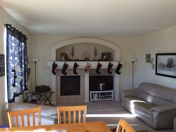 Gas fireplace in family room