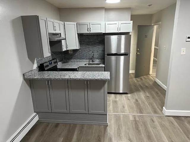 View from dining area to kitchen