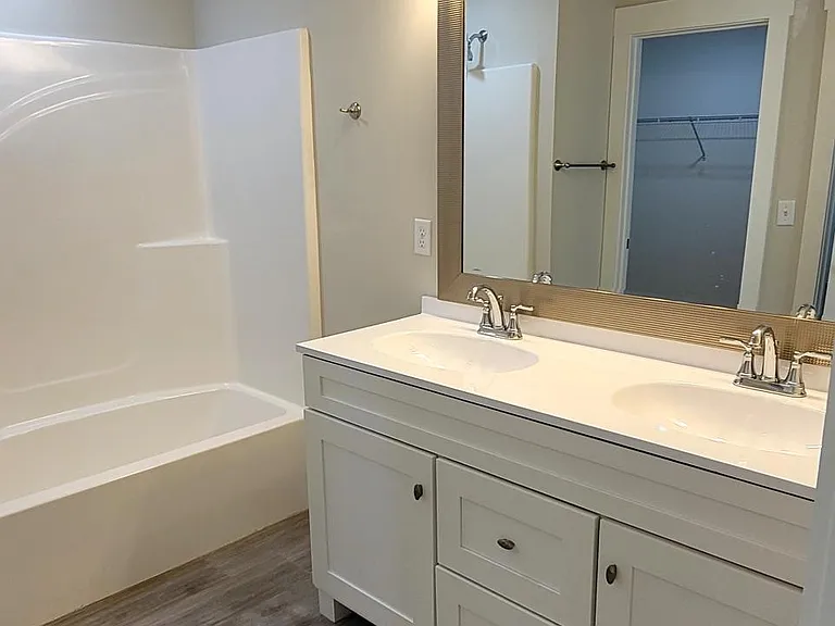 Upstairs, master bath