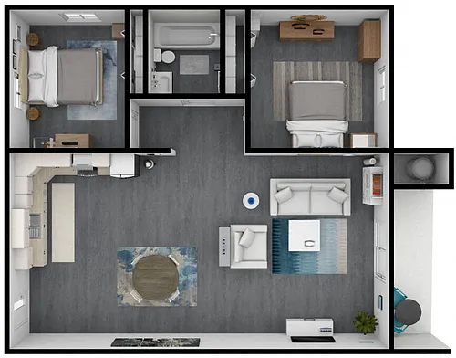 Floor plan 2 Bedroom Premium