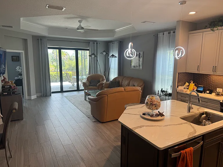 Kitchen and living room
