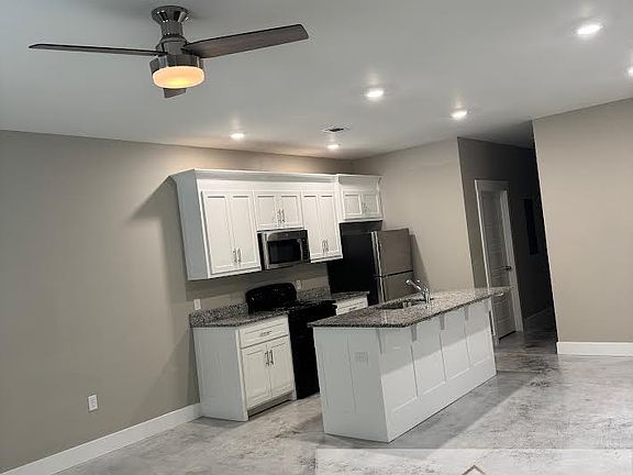 Overview of kitchen and living room