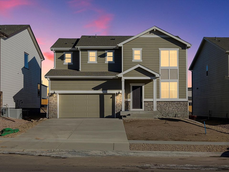 The Dillon floorplan exterior image taken at a Meritage Homes community in Colorado Springs.