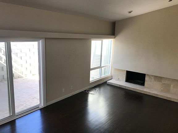 Living room and fireplace