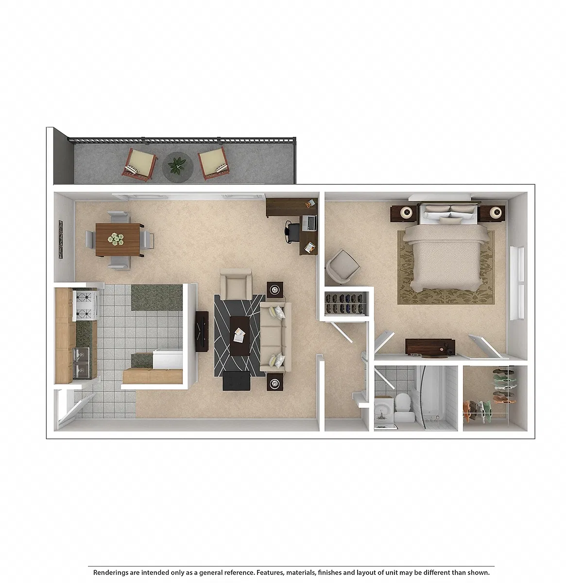 Floor plan Laurelton Court 1 Bed 1 Bath