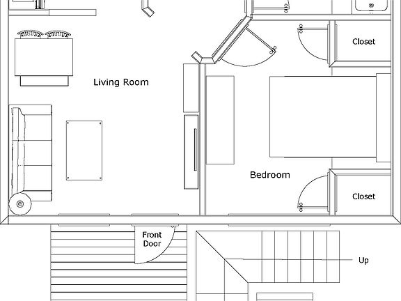 It is a great layout - feels much bigger because of it!