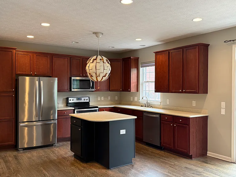 The kitchen is well appointed with lots of cabinet space.