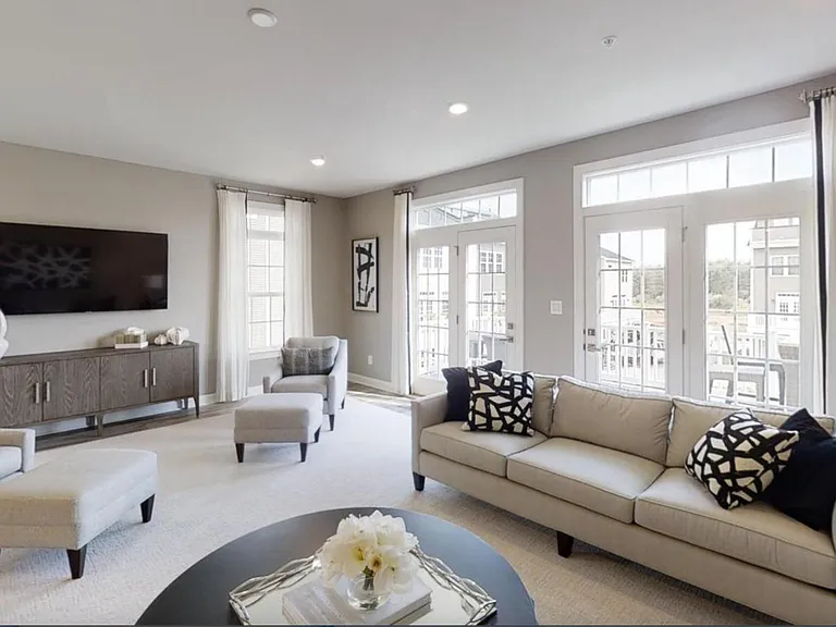 Living area with deck