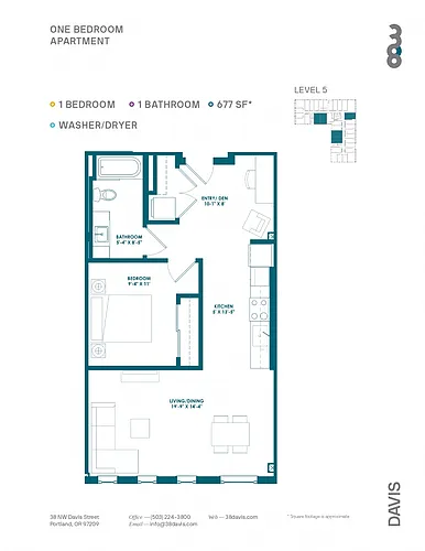 Floor plan 1X1 J