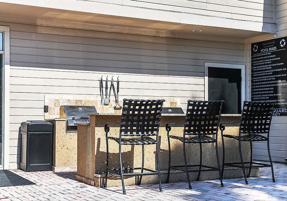 Poolside Gas Grilling Area