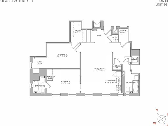 2nd image of 220 W 24th St #6G1