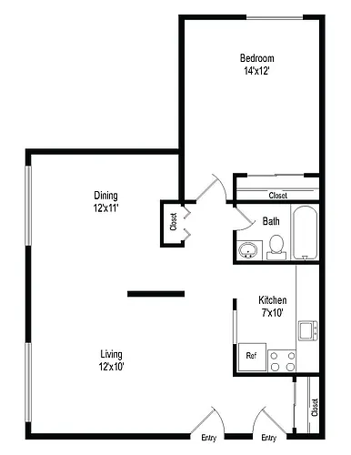 Floor plan One Bedroom