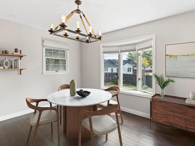 Dining room, virtually staged