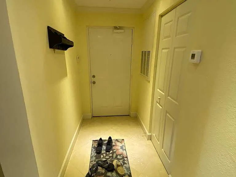 entrance with storage closet
