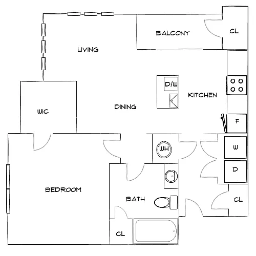 Floor plan Design 1B Premier 2