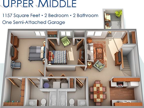 Upper Middle 3D Floor Plan