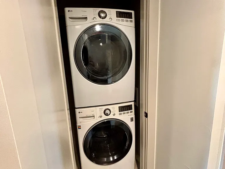 Washer and dryer on second floor