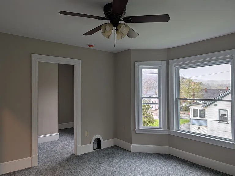 Master bedroom with walk in closet