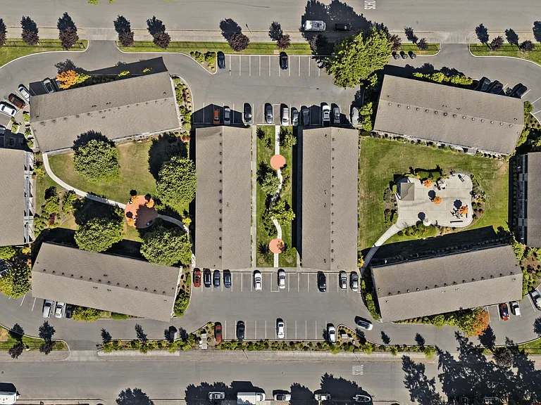 Thoughtfully designed community with open green spaces.
