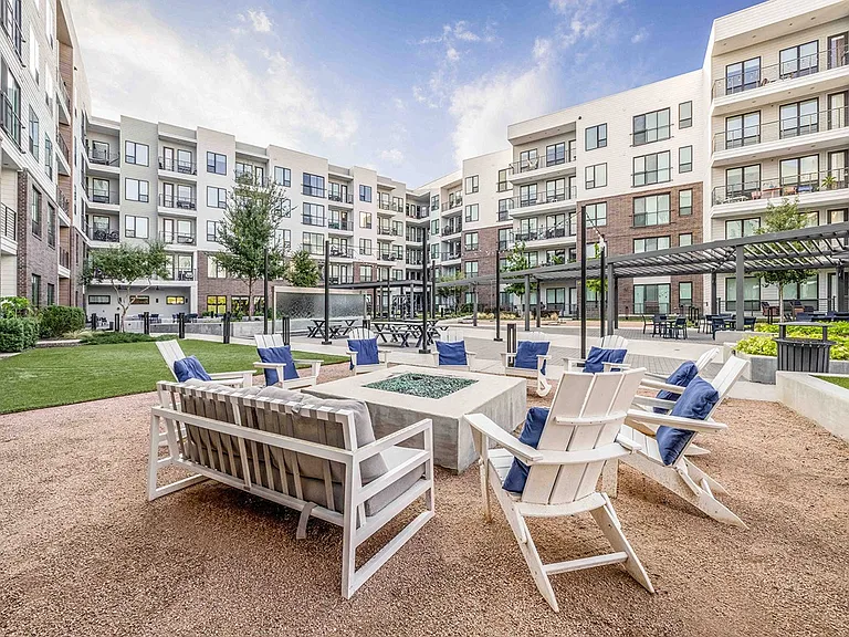 North Building Fire Pit with Cozy Seating