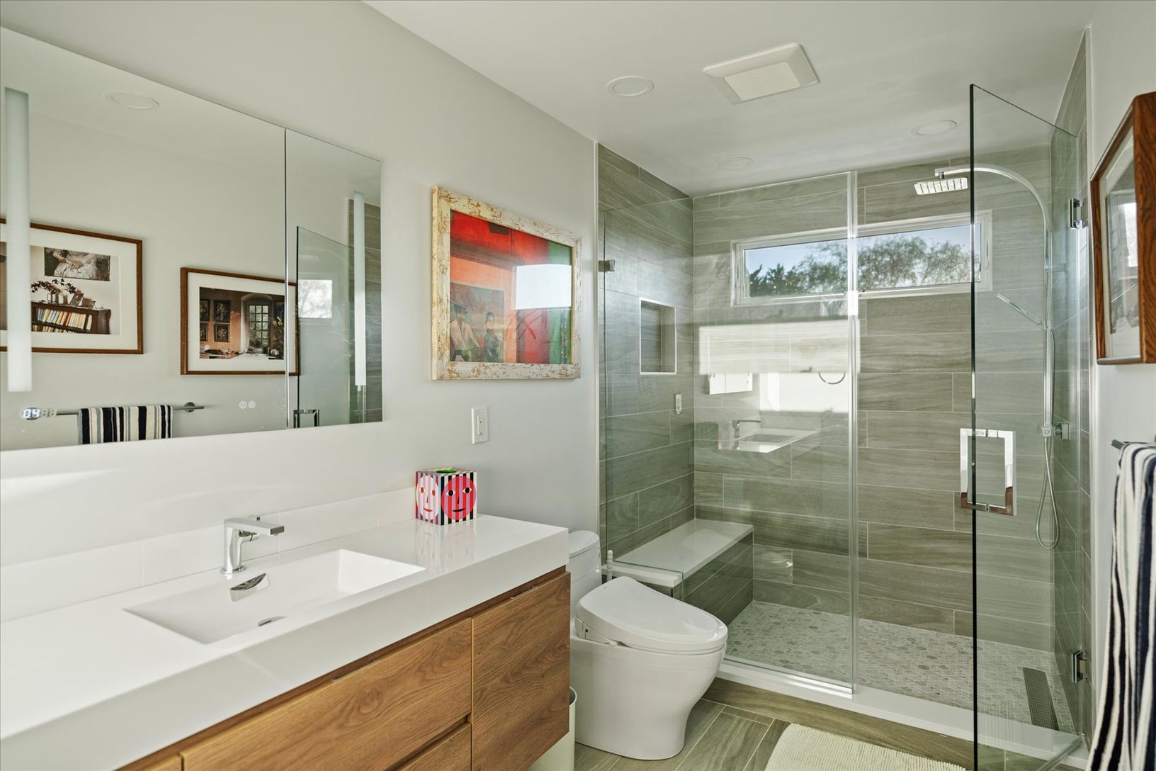  Complete chic renovation of shared bathroom