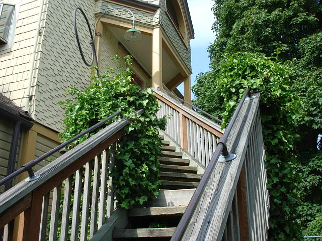 Outside Staircase into 608B from the back and Parking area