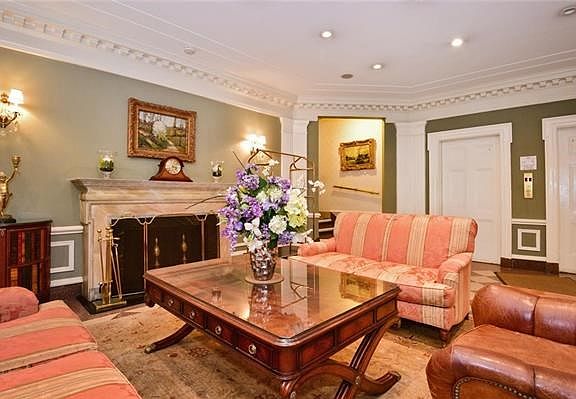 Beautifully furnished lobby with doorman