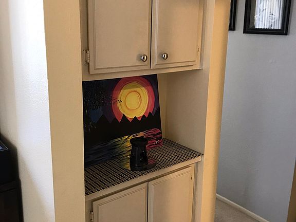Built-in storage in bedroom