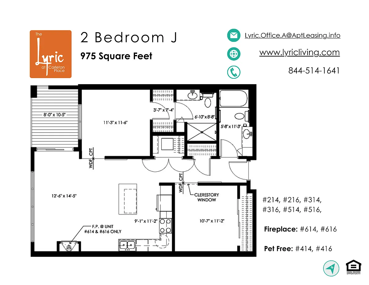 Floor plan 2 Bedroom J