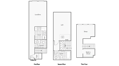 Floor plan 2BR x 1.5BA - Chandler - Burlington
