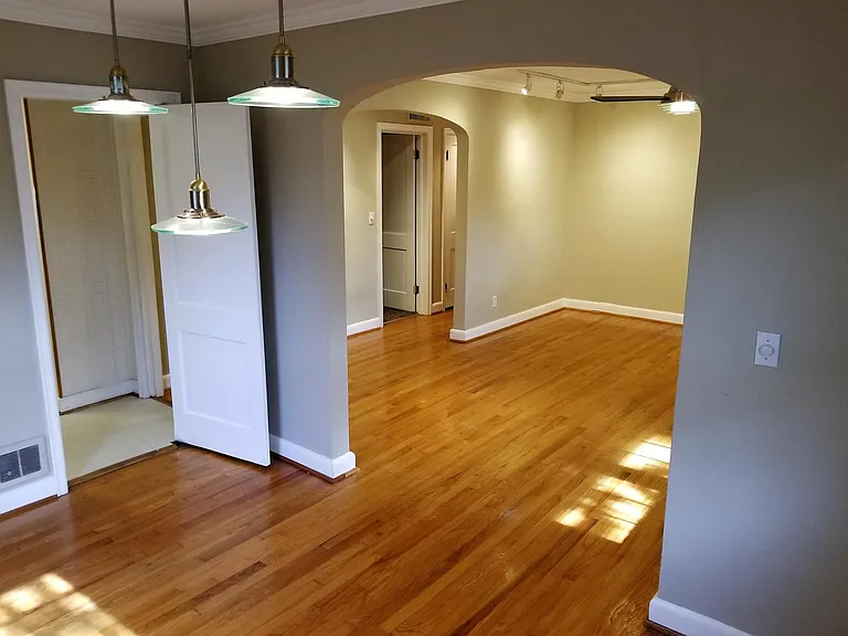 Dining room looking into living room