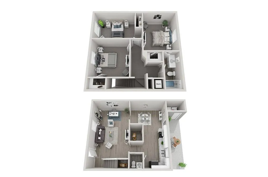 Floor plan 3 Bed x 1.5 Bath