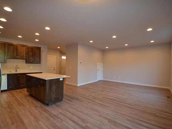 Kitchen and family room