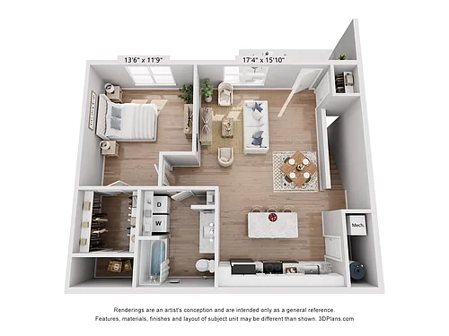 Floor plan 1BR Market Waitlist Only