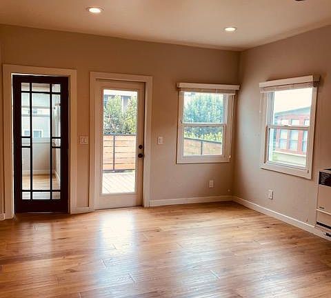 Living room opens to deck