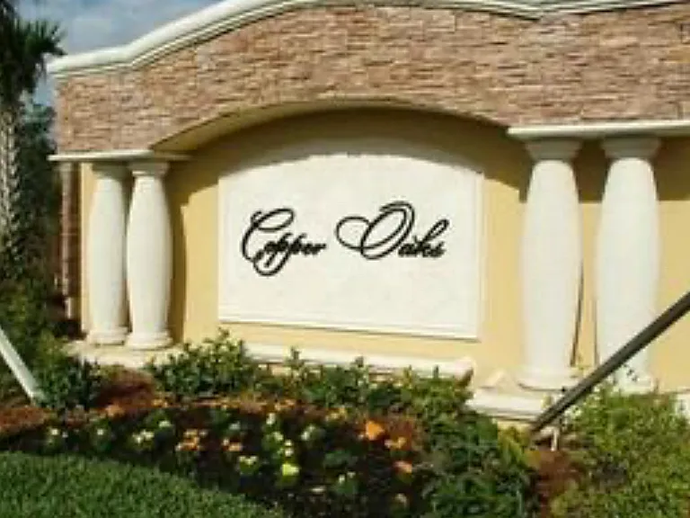 Copper Oaks sign